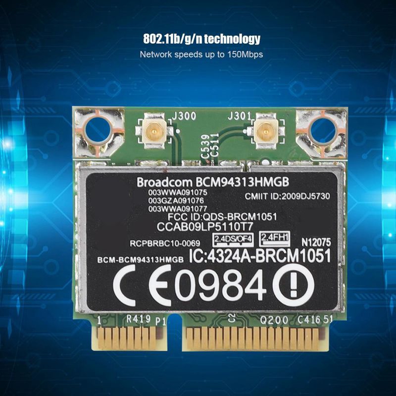 Card Hp Cho Laptop Broadcom Bcm94313Hmgb 600370-001 Wifi Bt3.0 Mini Pcie Card Hp Laptop Am