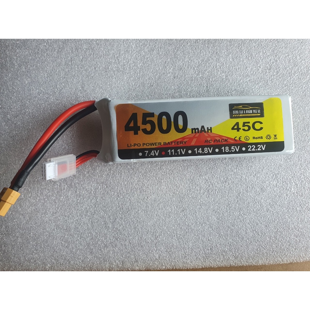 Pin LiPo 3s, 4s, 6s 4500mah 45C dòng xả cao