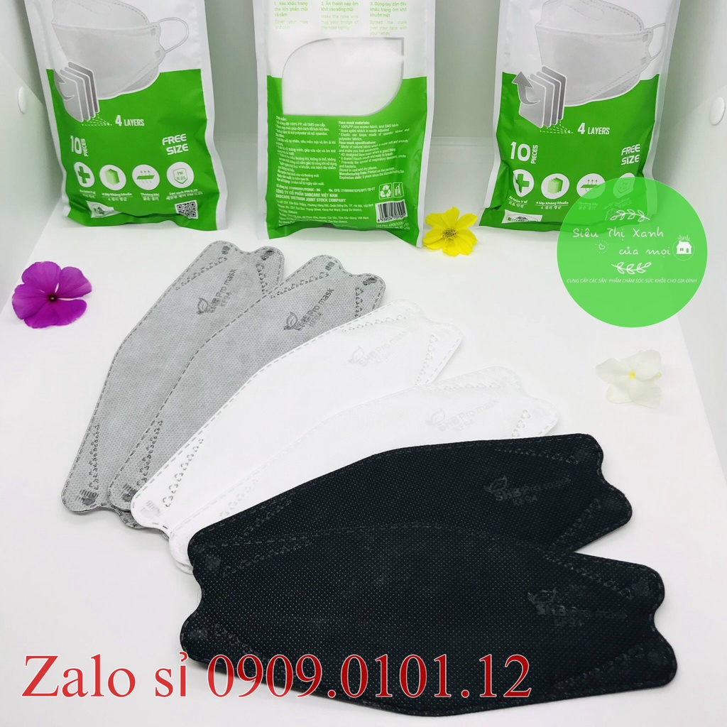 Khẩu trang kf94 SHB pro mask chính hãng, 4d mask 4 lớp kháng khuẩn thùng 300 cái