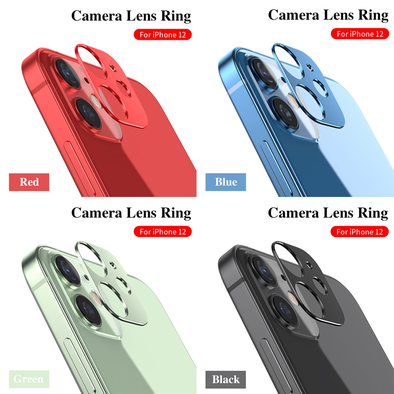 Khung kim loại bảo vệ ống kính máy ảnh mặt sau cho iPhone 12 Pro Max 12 Mini