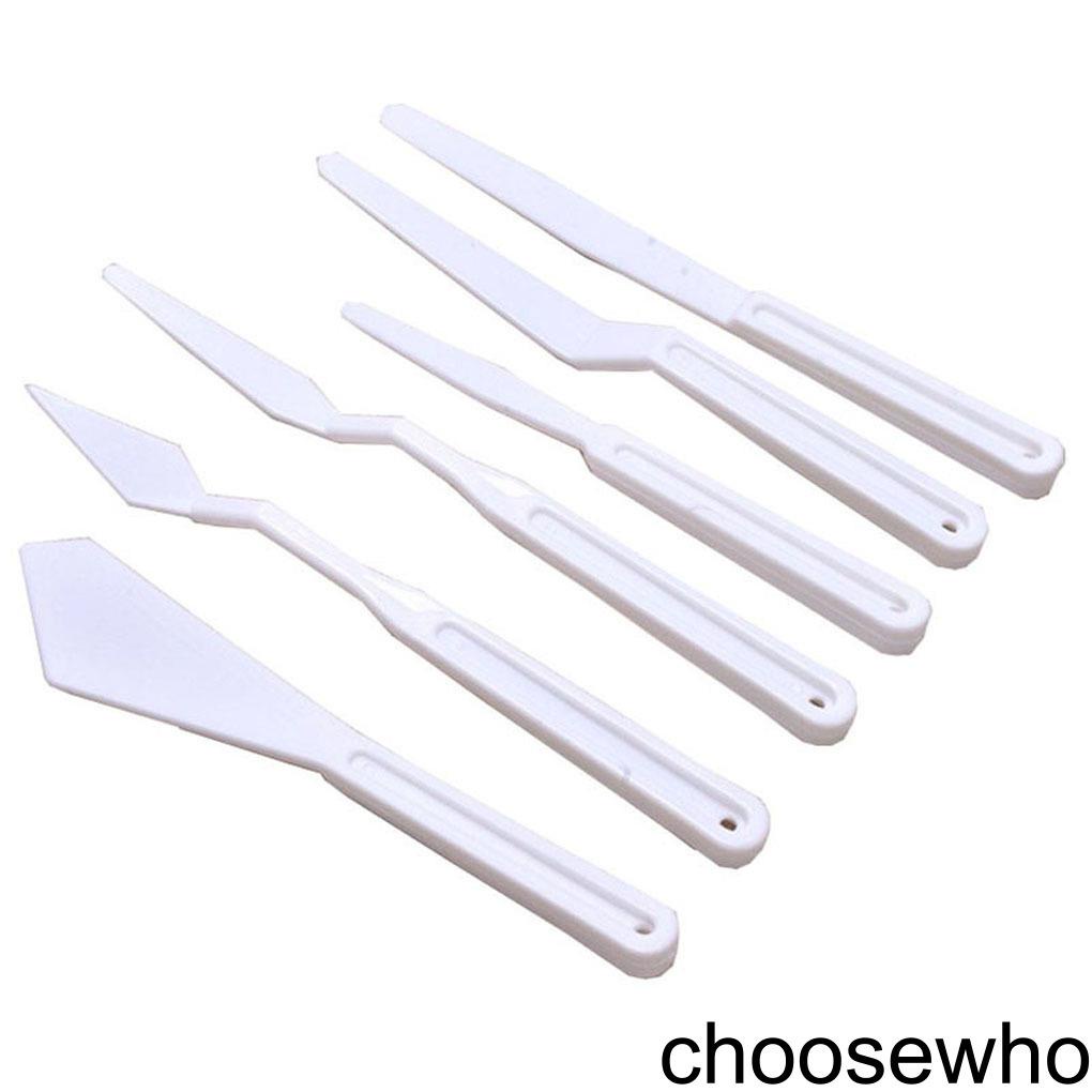 [CHOO] 6 Pcs/set Clay Sculpture Tools Set Plastic Spatula Clay Engrave Spatula Tools Kit Sculpture Accessory
