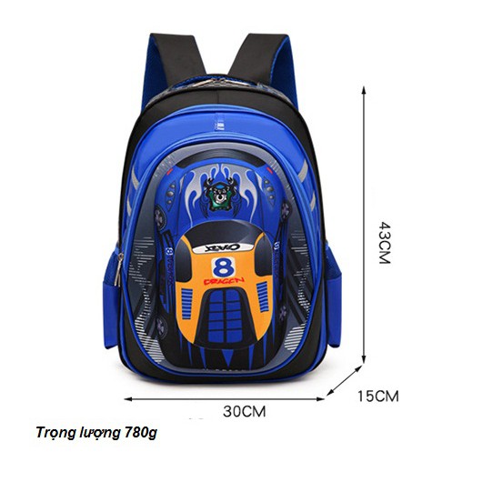 Balo Đi Học Oto cho bé, Balo Học Sinh Hình Ô tô 3D