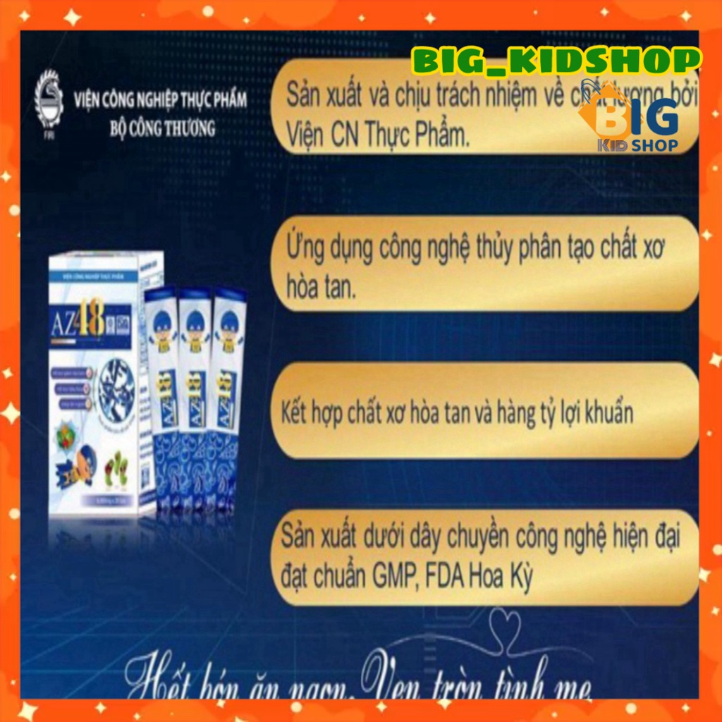Men AZ48 hộp 20 gói cải thiện táo bón sau 48h- bé ăn ngon