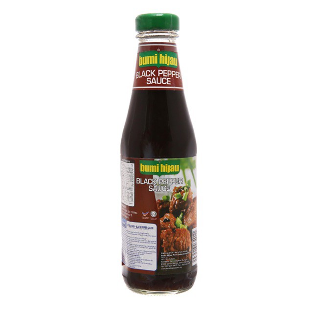 Sốt tiêu đen Bumi Black Pepper Sauce Malaysia Eufood Chai 340gr