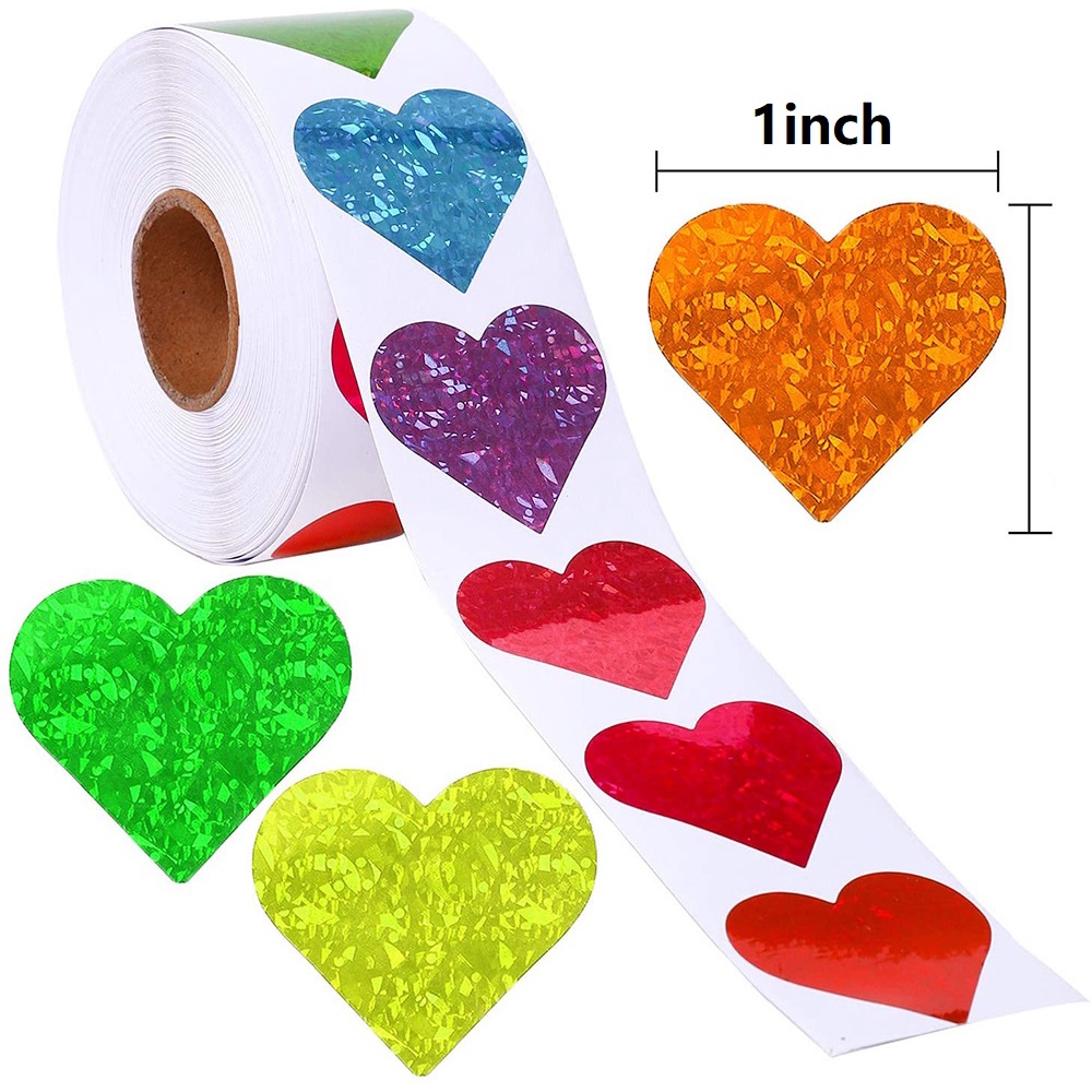 Bộ 500 Miếng Dán Hình Trái Tim Nhiều Màu Sắc Dùng Trang Trí Tiệc Cưới / Ngày Lễ Tình Nhân