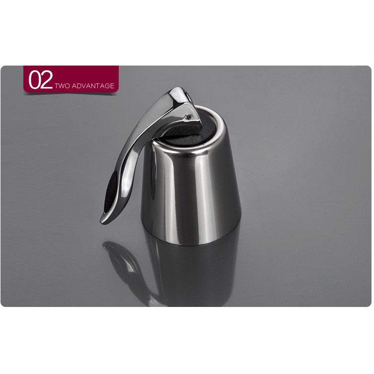 Dụng cụ đậy miệng chai inox - Onlycook: 4x6.3cm .