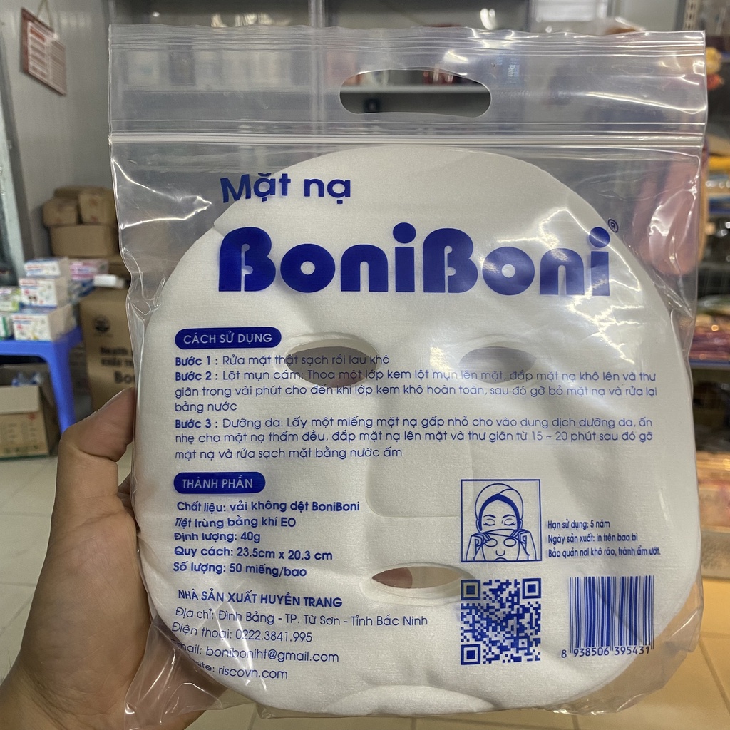Mặt nạ giấy khô BoniBoni bịch 50 miếng