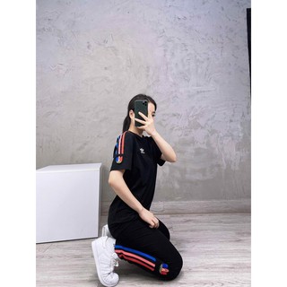 quần legging das sọc bông lúa đỏ