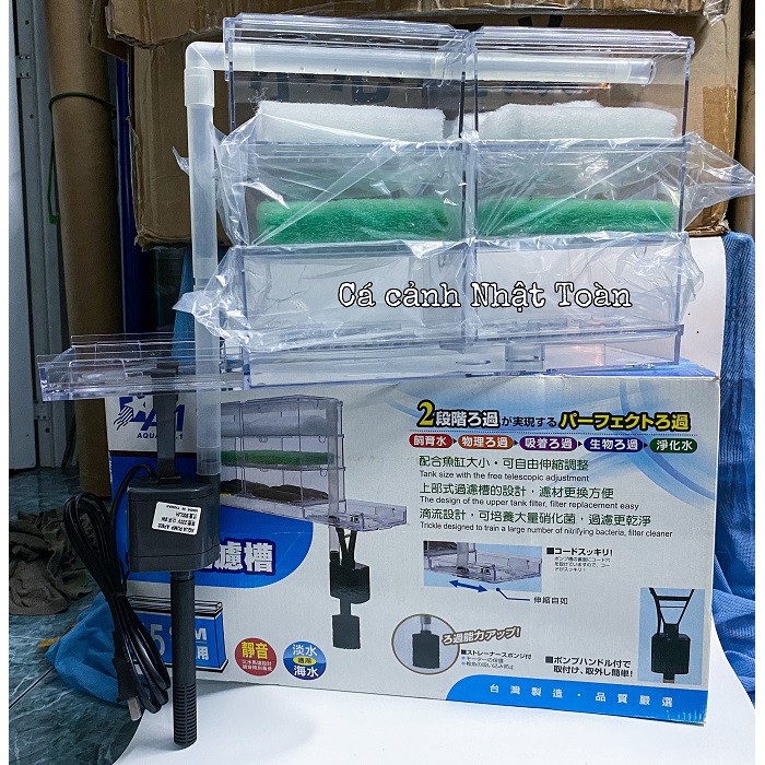 LỌC DÀN MƯA CHO HỒ 45M 3 TẦNG AQUA NO 1 CÓ SẴN MÁY BƠM NƯỚC