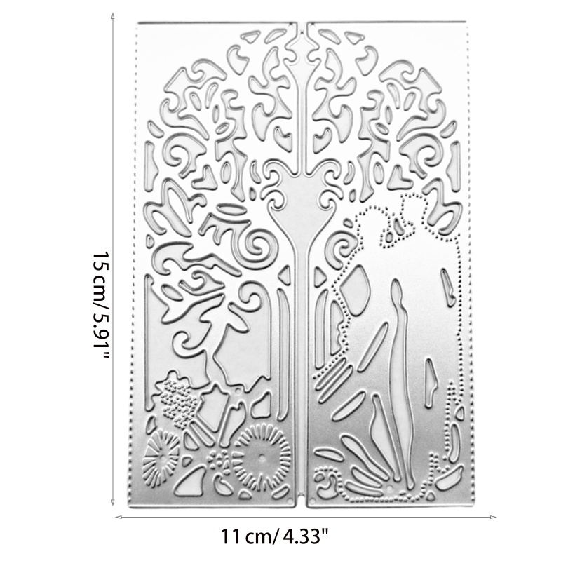 Khuôn Cắt Giấy Kim Loại Hình Cặp Đôi Xinh Xắn