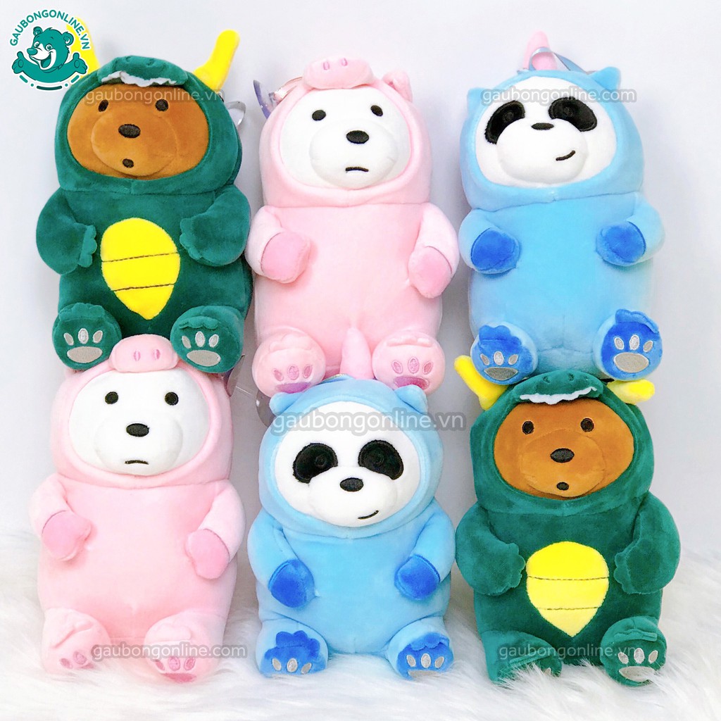 [Mã LIFEXANH24 giảm 10% đơn 99K] Bộ Ba Gấu Cosplay Nhồi Bông - Gấu Bông We Bare Bears Cao Cấp