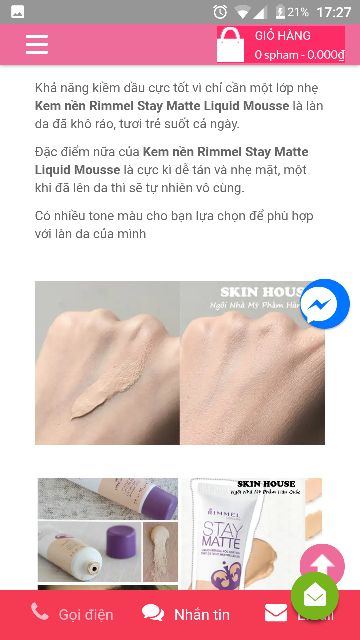 Kem nền stay matte