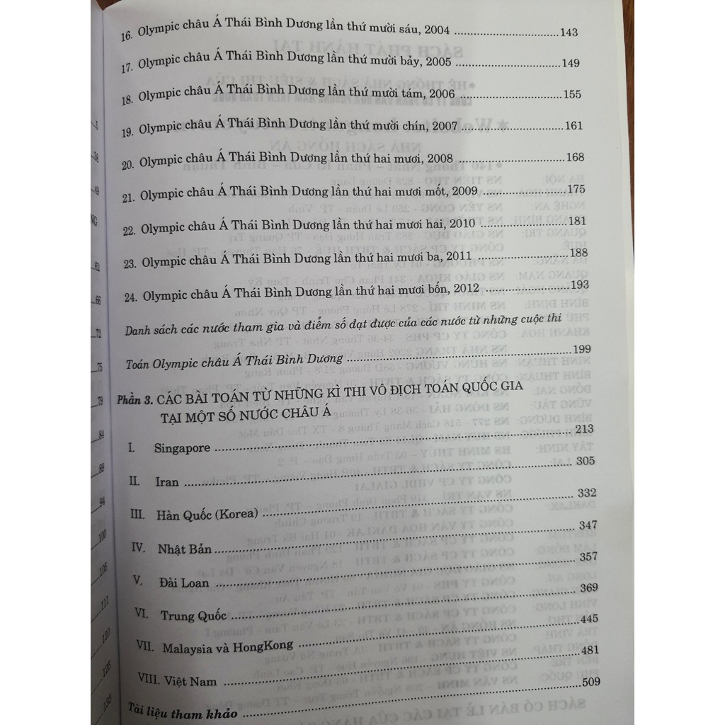 Sách - Tuyển tập OLYMPIC Toán học tại các nước Châu Á - Thái Bình Dương