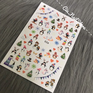 sticker dán móng chủ đề noel 2
