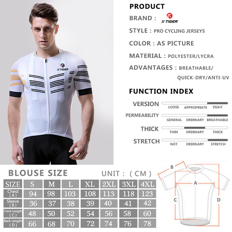 Áo thun X-TIGER Jersey thoáng khí để đi xe đạp leo núi thích hợp cho mùa hè
