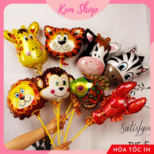 Bóng hình con vật, con thú chủ đề rừng xanh siêu ngộ nghĩnh đáng yêu vui nhộn trang trí sinh nhật cho bé - Kem Shop K228