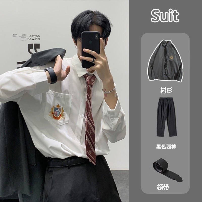 Bộ Đồng Phục Học Sinh Tay Dài Thời Trang Dành Cho Nam (Có Bán Áo Riêng) | BigBuy360 - bigbuy360.vn