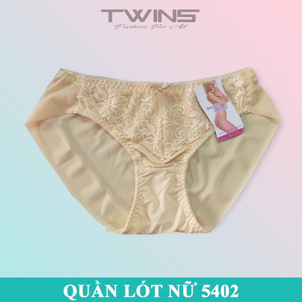 Quần lót nữ thun lạnh phối ren cao cấp Thịnh Phát 5402 chất mềm mịn thoáng mát không lộ đường may size dưới 60kg