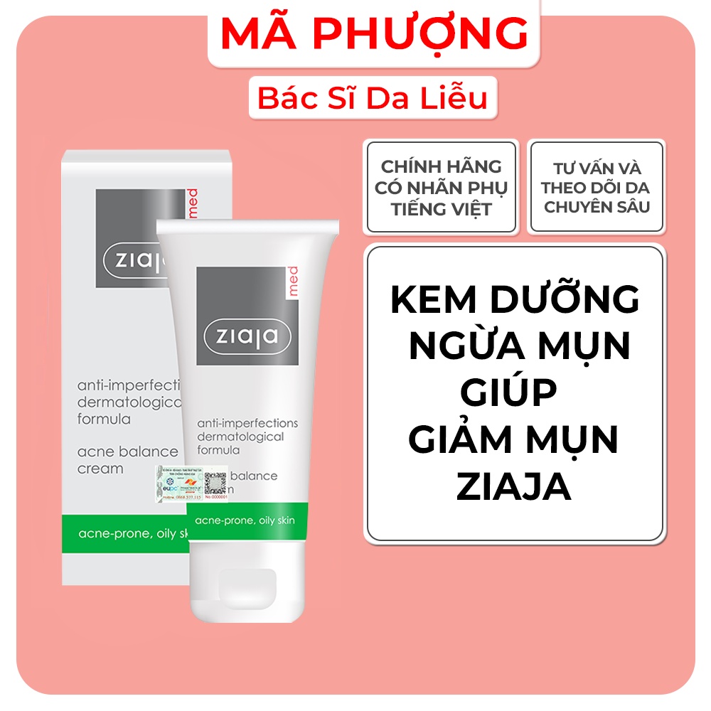 KEM NGỪA MỤN TRỨNG CÁ ZIAJA MED