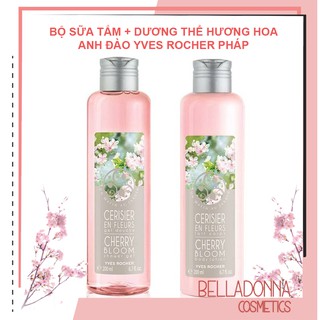[CHÍNH HÃNG] Combo Sữa tắm 200ml + Dưỡng thể Yves Rocher 200ml - Hương Hoa Anh Đào