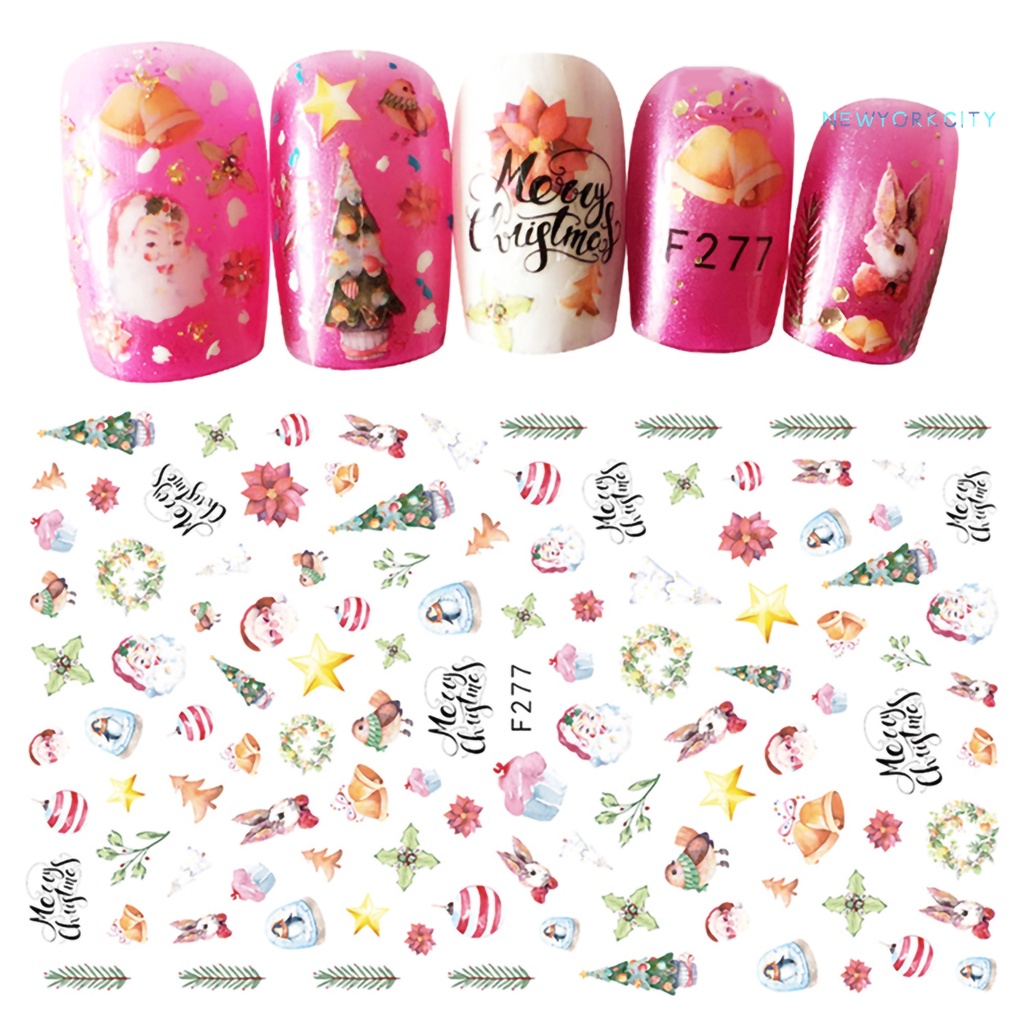 Miếng Dán Trang Trí Móng Tay Chủ Đề Giáng Sinh