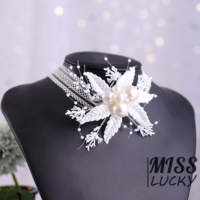Phụ kiện cho tóc hình hoa đính ngọc trai thời trang
