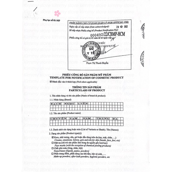 Kem Face Bạch Ngoc Liên chuyên mờ nám, tàn nhang