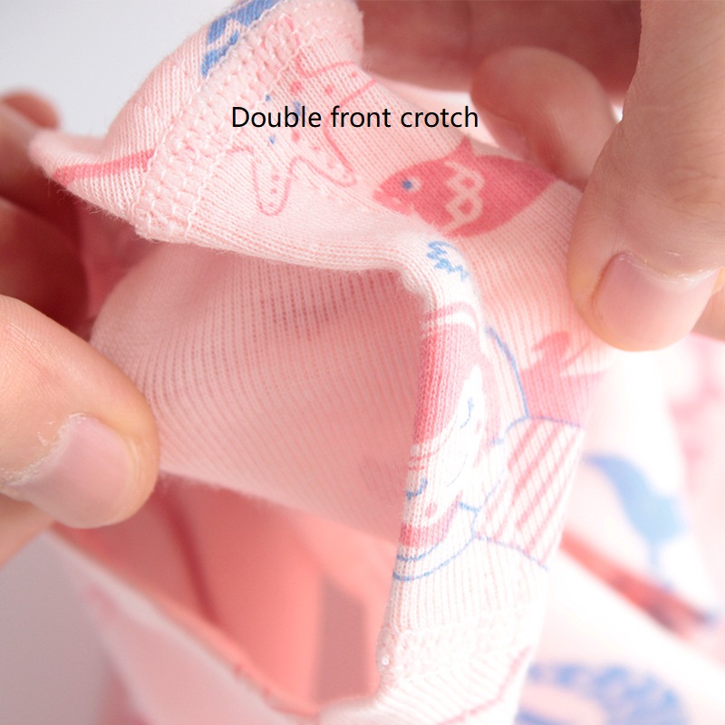 Bộ 3 Quần Lót In Hình Nàng Tiên Cá 100% Cotton Dành Cho Bé Gái Không có chất huỳnh quang