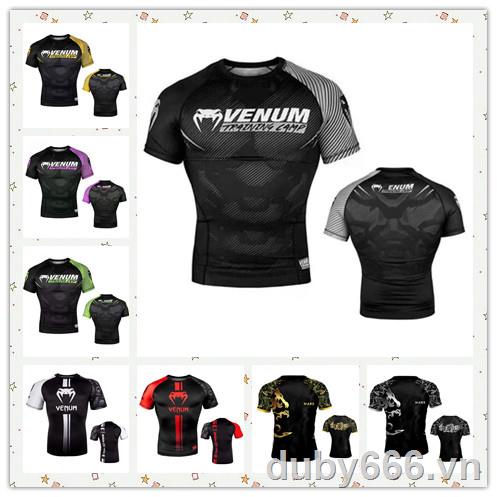 Áo Thun Tay Ngắn Tập Boxing/ Muay Thái Nhanh Khô Chuyên Dụng ✉☸❒Áo Thun Thể Thao Chất Lượng Cao Thời Trang