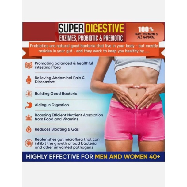 Viên Bổ Sung Lợi Khuẩn Enzyme 100 tỷ, Prebiotics Probiotics Enzyme Tiêu Hóa Cải Thiện Hấp Thu 100v VTMS
