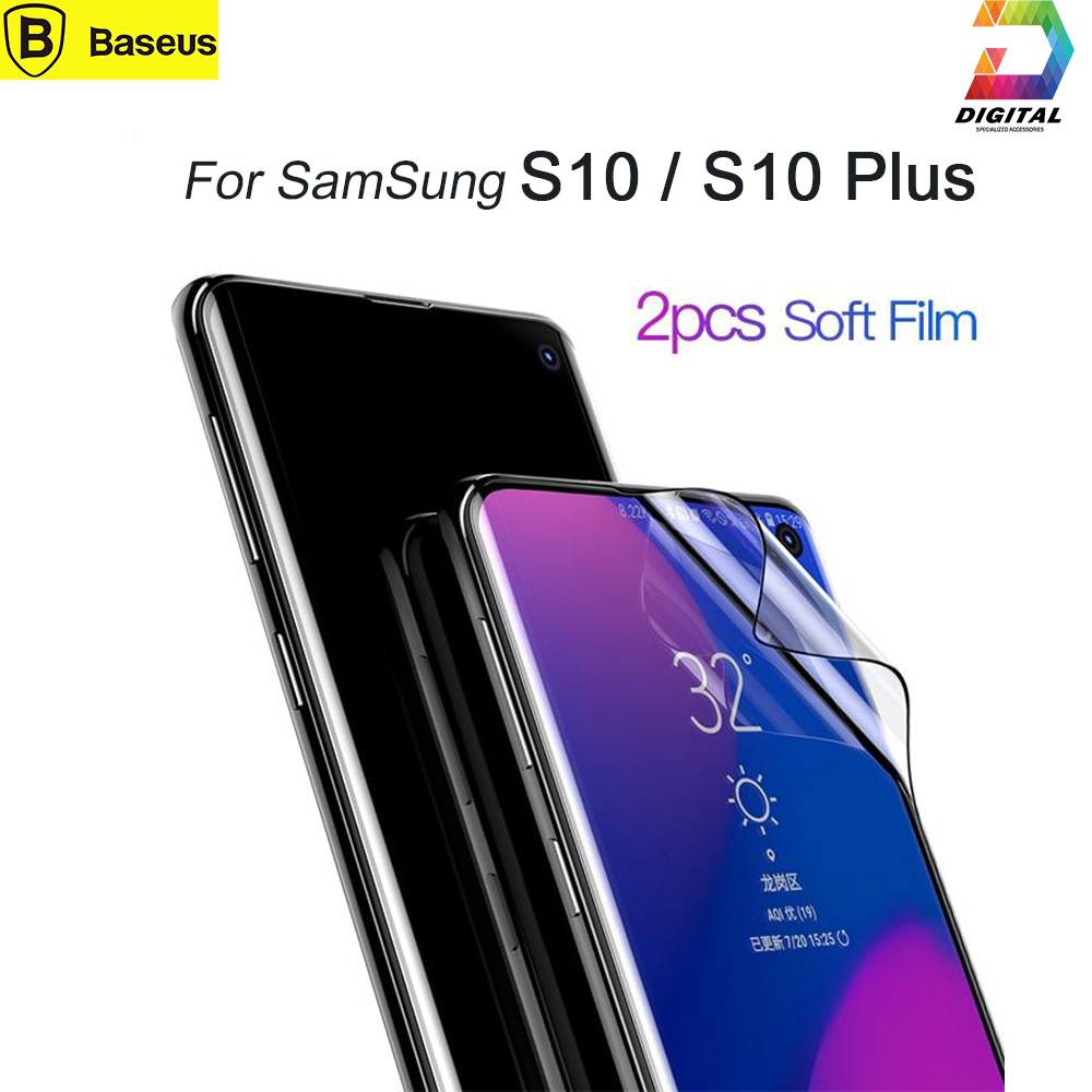 Bộ 2 Miếng Dán Cường Lực Baseus Samsung Galaxy S10 / S10 Plus - Cảm Ứng Vân Tay Được