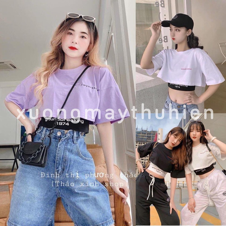 Set croptop 2 món 1974 cá tính | BigBuy360 - bigbuy360.vn