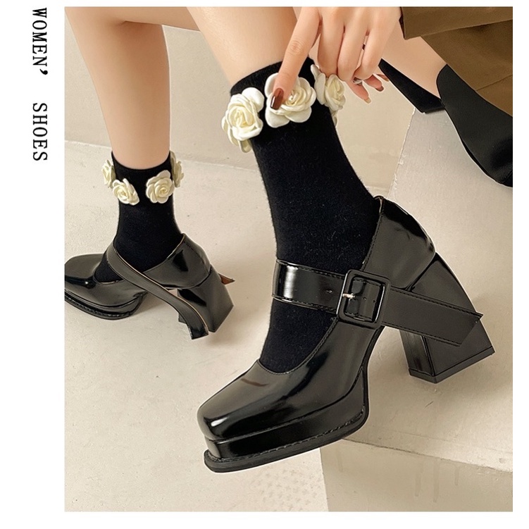 SALE CUỐI NĂM _ Giày lolita đế trụ cổ điển Pháp siêu xinh