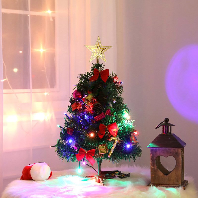 Cây thông noel 60cm mini để bàn trang trí giáng sinh cho nhà cửa, phòng khách, phòng ngủ full phụ kiện đẹp lung linh