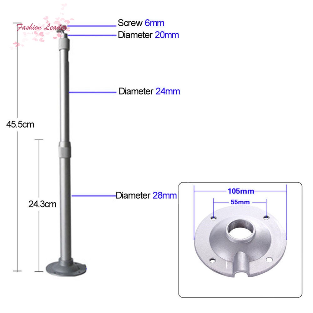 Giá Gắn Máy Chiếu Treo Tường/Trần Nhà Bằng Nhôm 20-40cm Tải Trọng 15kg Thông Dụng