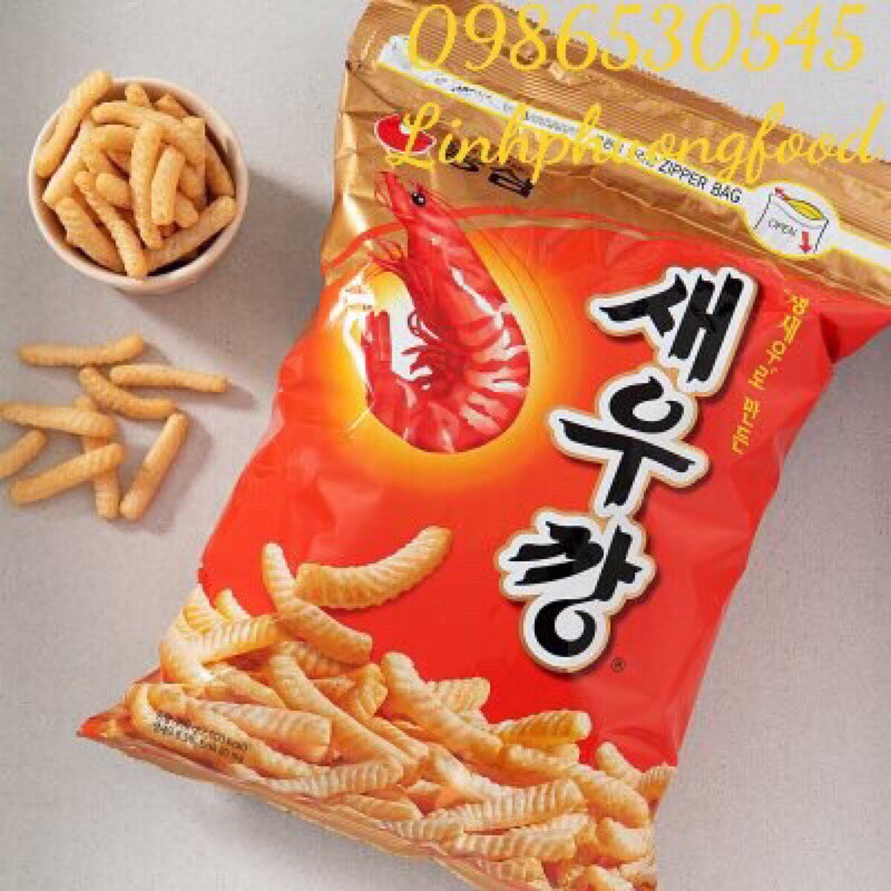 Snack tôm không cay 90g hàng nội địa Hàn Quốc