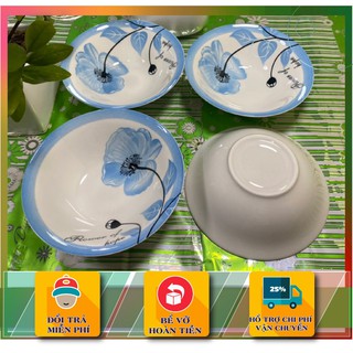 Tô sứ loe 18cm cao cấp Bát Bảo họa tiết xanh lam bền – đẹp – rẻ, since_1977