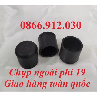 10 chiếc  phi 19_bịt ngoài, nút chụp nhựa bịt chân bàn ghế, ống  hộp chống xước