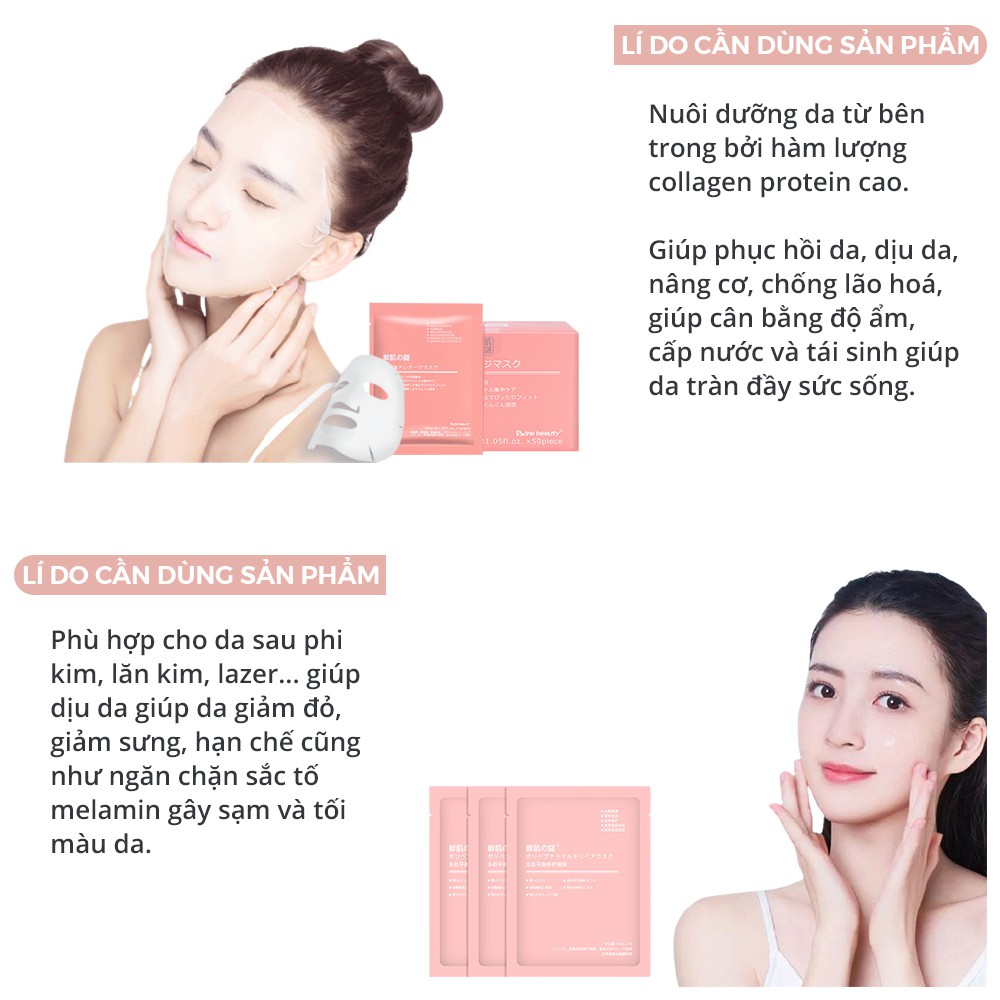 Mặt nạ nhau thai cừu dưỡng da chống lão hóa dưỡng ẩm trắng da giảm mụn LUVELA MN03