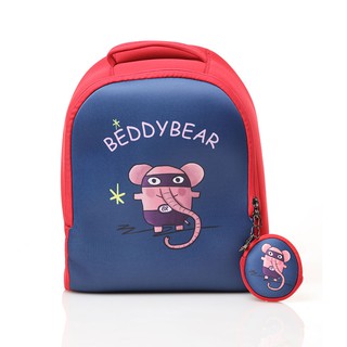 Balo BeddyBear / Beddy bear Superman họa tiết voi- dành cho bé gái/ trai từ 2t-5t - mầm non - kèm bóp nhỏ siêu xinh