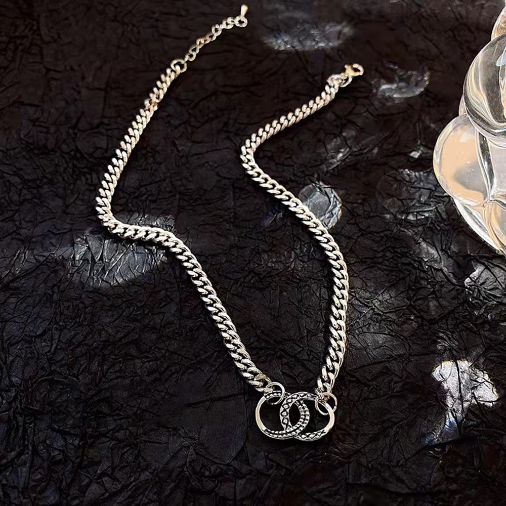 Dây Chuyền Mặt Nhẫn Đôi Phong Cách Hip Hop Thời Trang