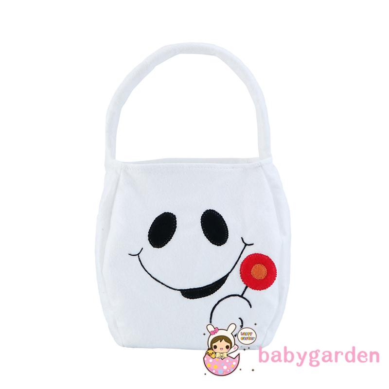 Túi Đựng Kẹo Thêu Họa Tiết Hoạt Hình Có Tay Cầm Phong Cách Halloween Cho Bé