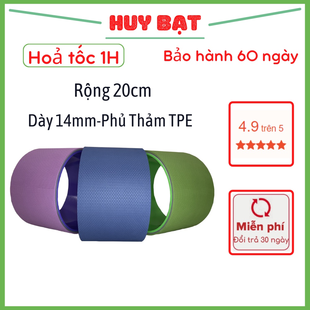 Vòng Tập Yoga Zera Mat Độ Rộng Bề Mặt Vòng Tập Yoga 20cm, Khung Vòng Tập Là Nhựa Abs, Lớp Ngoài Là TPE.