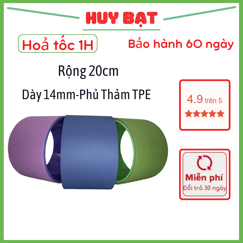 Vòng Tập Yoga Zera Mat Độ Rộng Bề Mặt Vòng Tập Yoga 20cm, Khung Vòng Tập Là Nhựa Abs, Lớp Ngoài Là TPE.