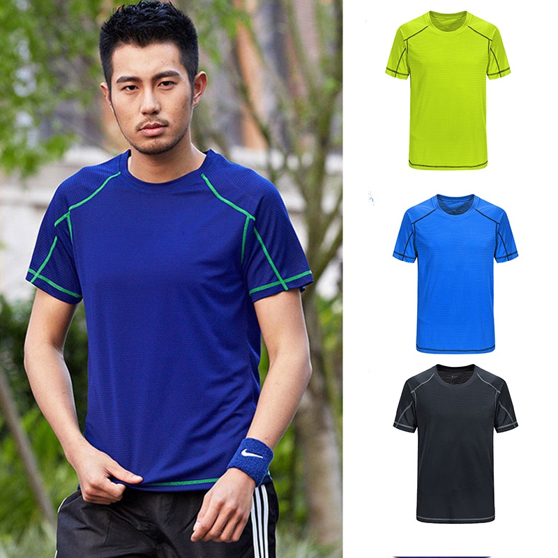 Áo thun thể thao ngắn tay khô nhanh 6 màu tùy chọn size XL-8XL