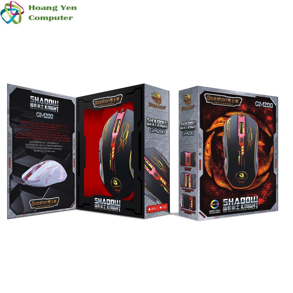 Chuột Game Có Dây Bosston BS-14 Led Đa Màu Giá Rẻ - BH 1 Năm