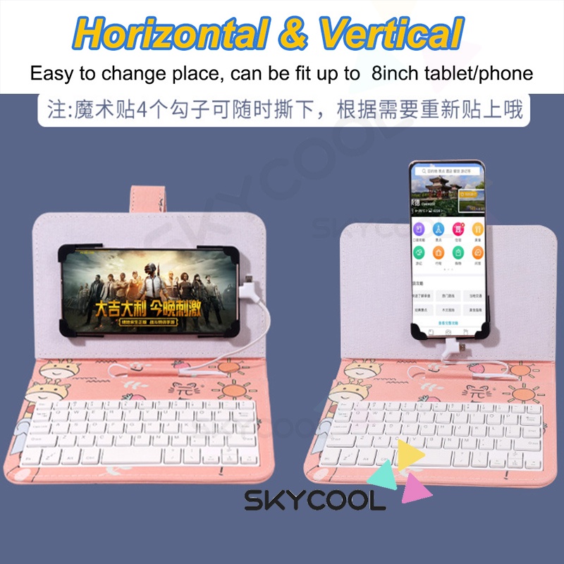 Bàn Phím Điện Thoại 4-8inch Android OTG Tablet