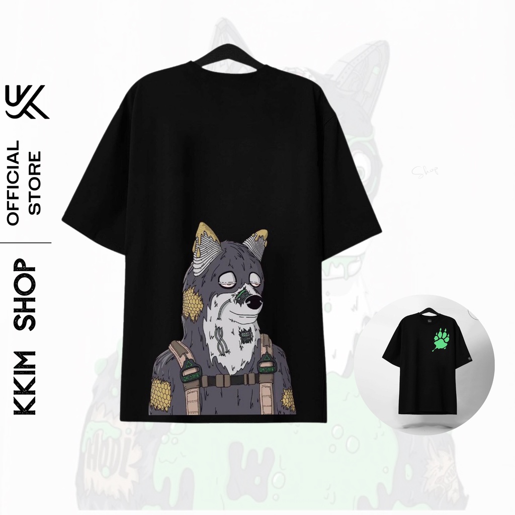 Áo Thun Tay Lỡ Mutant Shiba NFT, Form rộng oversize, áo phông unisex, chất liệu Cotton Thái - KKIMShop