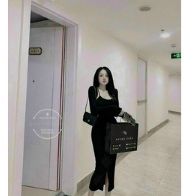 SET VÁY BODY 2DÂY NÚT KÈM ÁO KHOÁC