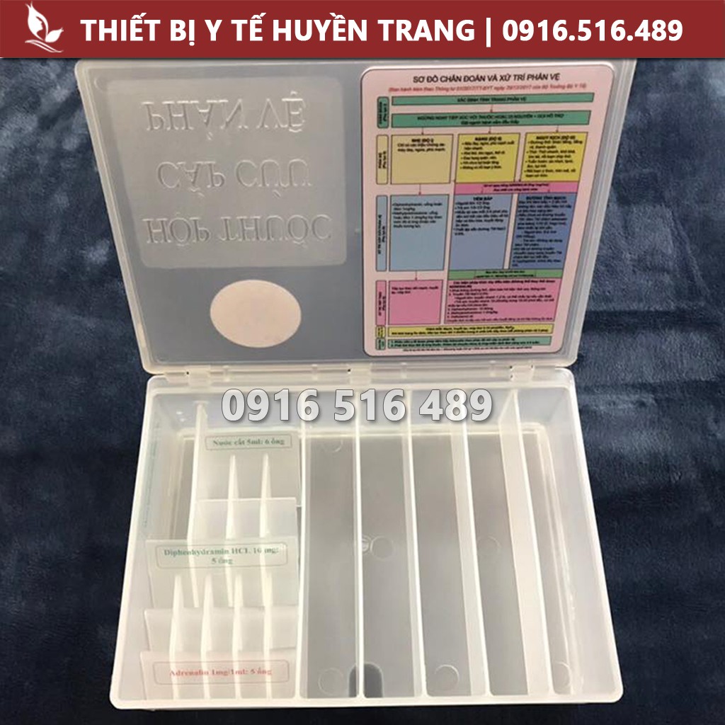 Hộp Chia Đựng Thuốc Cấp Cứu Chống Sốc Phản Vệ - Thiết Bị Y Tế Huyền Trang